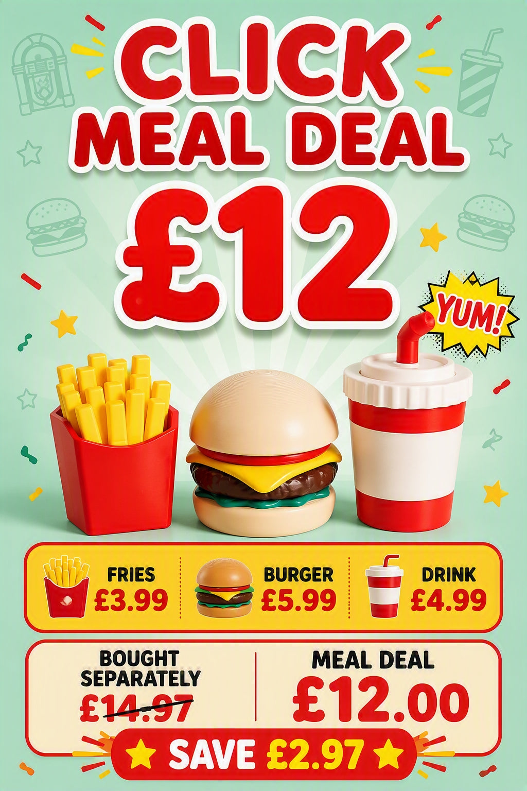 πππ₯€ CLICK MEAL DEAL ONLY Β£12! π₯€ππ