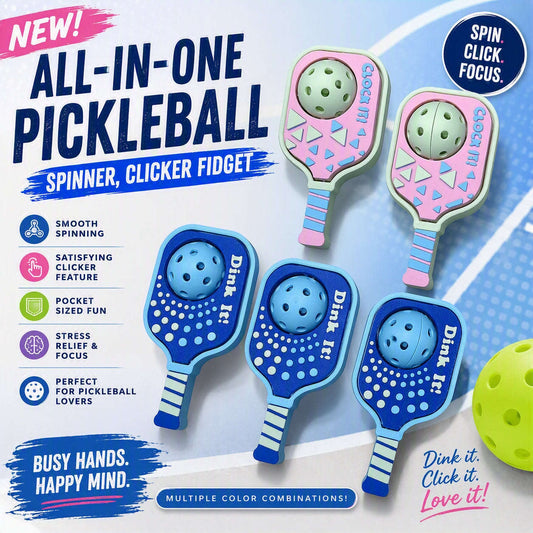 🏓 All-In-One Pickleball Spinner & Clicker Fidget Third-Dimension