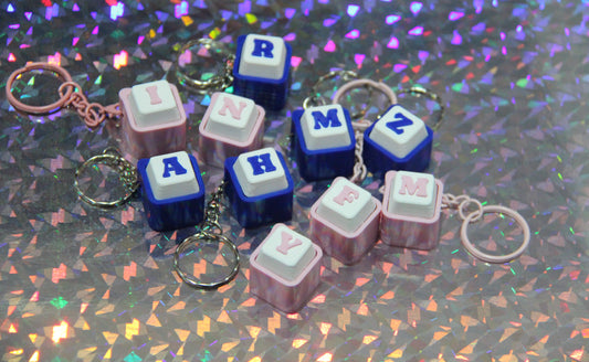 🔤 Custom 3D Printed Single Letter Clicker Fidget Keychain