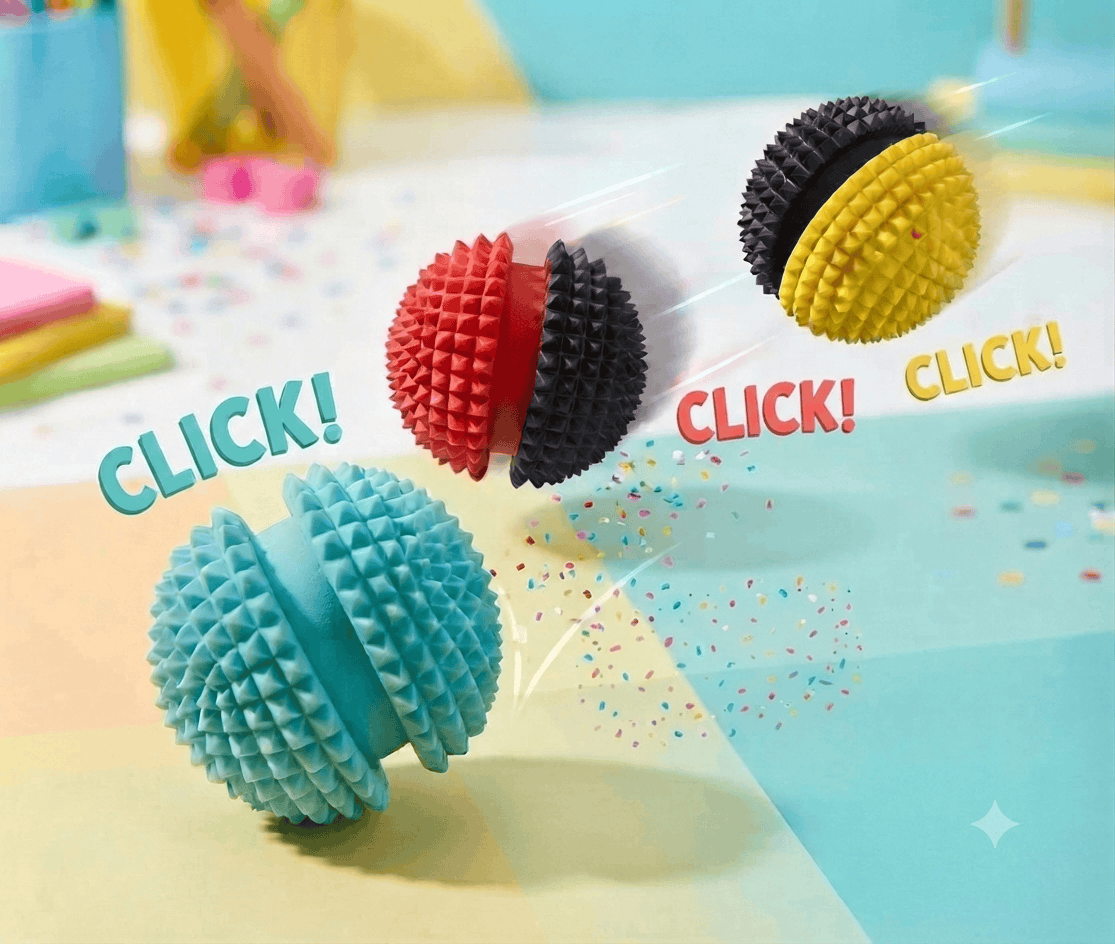🔵 Spiky Clicky Balls Fidget Toy Third-Dimension